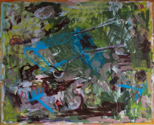 Spielzeug, 2025, Öl auf Leinwand, 99x121