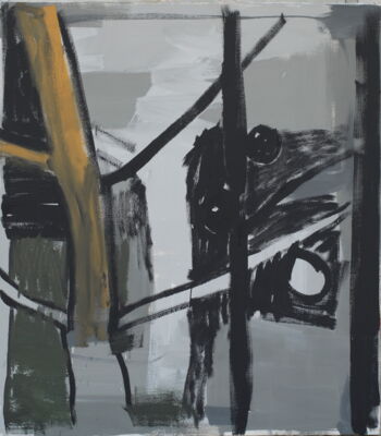 schwarze aepfel, 2015, oil on canvas, 119x105
