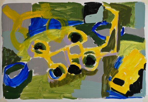 toys, 2026, oil on paper, 50x74