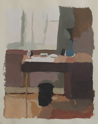 interieur, 1974, gouache auf papier, 70x42
