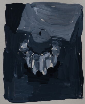 kerze, 2018, gouache auf papier, 15x12