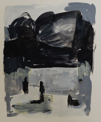 quartier, 2021, gouache auf papier, 16x13