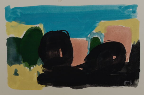 quartier, 2021, gouache auf papier, 8x12