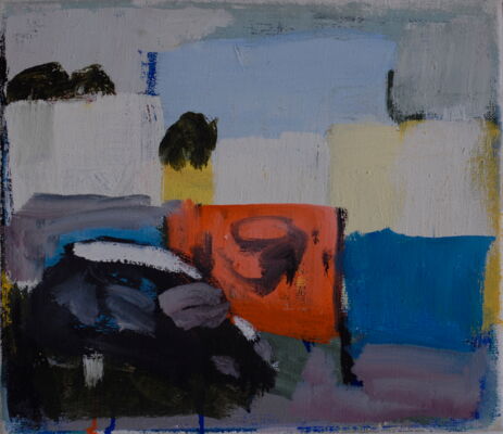 quartier, 2016, oel auf leinwand, 30x35