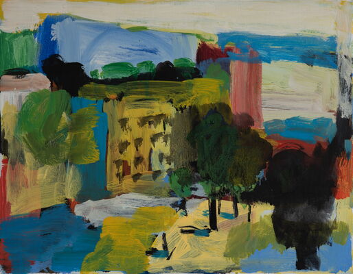 quartier, 2020, oel auf leinwand, 35x45