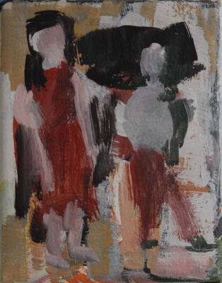 szene, 2010, oel auf leinwand, 22x18