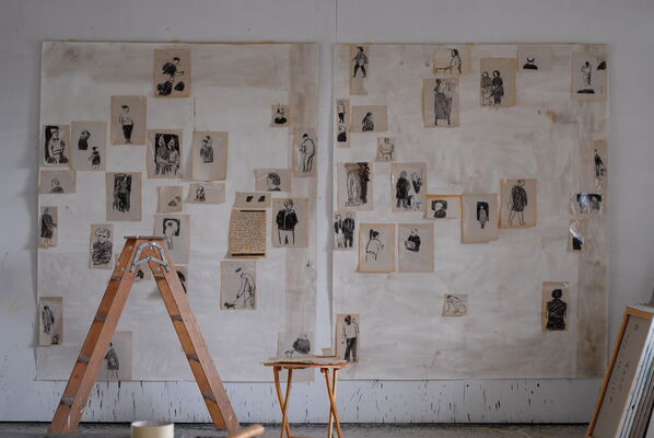 Atelierimpressionen aus Jens des Schweizer Kunstmalers Willi Müller