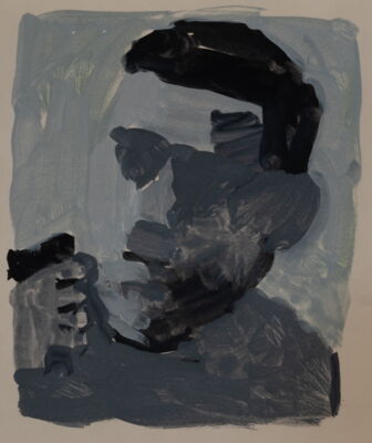 zugportrait, 2018, gouache auf papier, 15x12