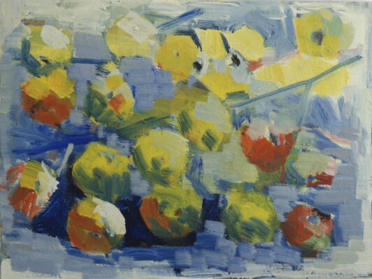 apfelbild, 2009, oil on canvas, 51x79