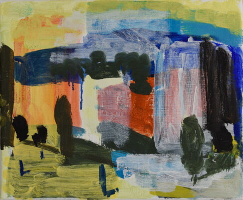 quartier, 2021, oel auf leinwand, 30x36