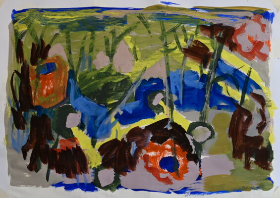 toys, 2026, oil on paper, 44x63