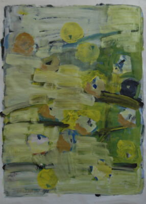apfelbild, 2009, oel auf papier, 83x65