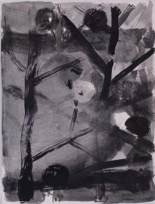 die schwarzen aepfel, 2014, gouache on paper, 65x55