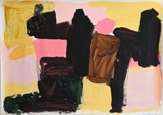 human, 2026, oil on paper, 52x74
