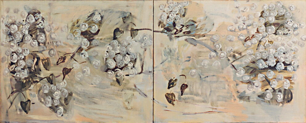 ohne titel, 1999, oel auf leinwand, 81x198