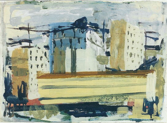 quartier, 2001, oil on canvas, 30x41