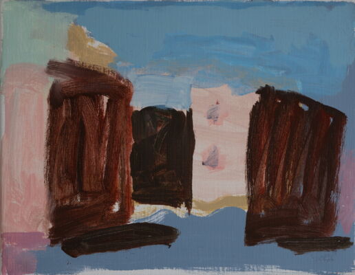 Quartier, 2025, Öl auf Leinwand, 29x36