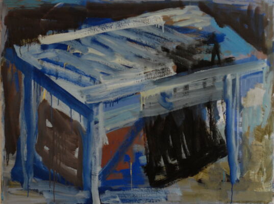 tisch, 2008, oel auf leinwand, 61x85