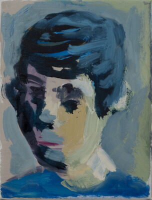 zugportrait, 2017, oel auf leinwand, 25x19
