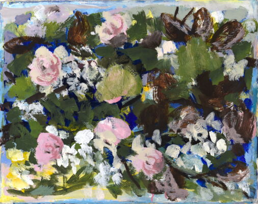 Blumen, 2026, Öl auf Leinwand, 40x50