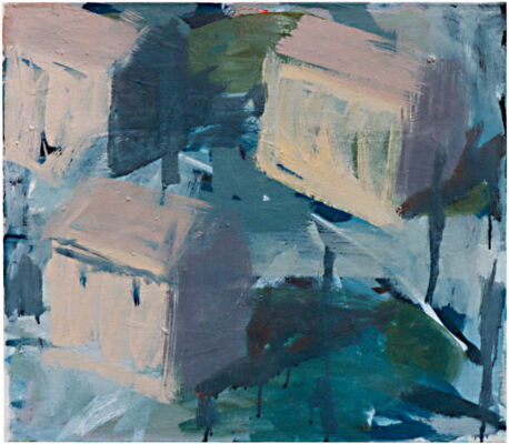 quartier ,1997, oil on canvas, 40x45