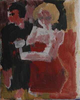 szene, 2010, oel auf leinwand, 22x18