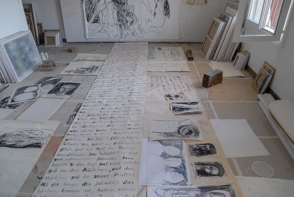 Atelierimpressionen aus Jens des Schweizer Kunstmalers Willi Müller