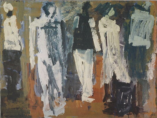 figurenstudien, 1994, oel auf leinwand, 81x99
