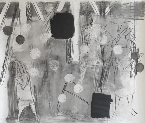 Passion, 2013, Kohle auf Papier, 160x180