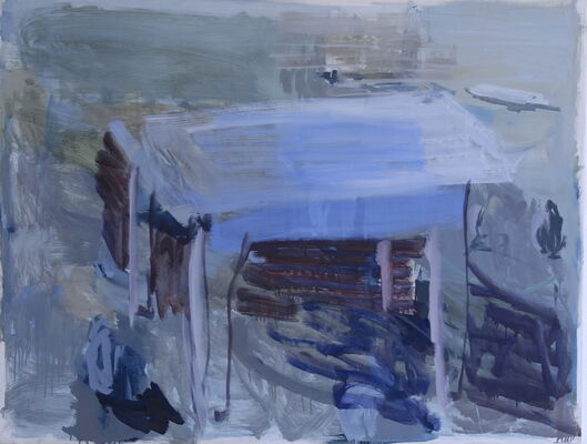 tisch, 2008, oel auf leinwand, 81x95