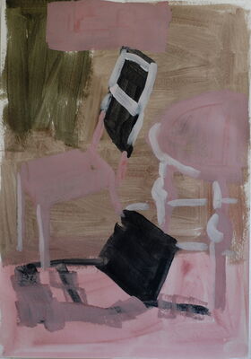 hotel, 2012, gouache auf papier, 70x50