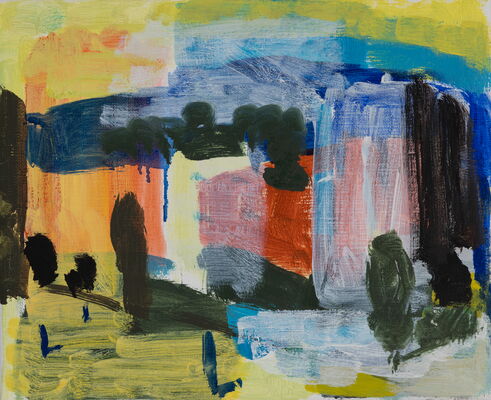 quartier, 2022, oel auf leinwand, 27x32
