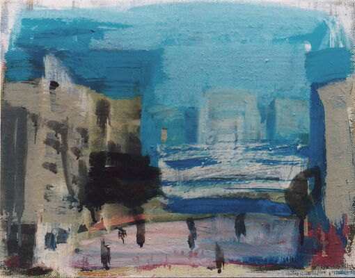 stadt, 2013, oel auf leinwand, 27x32
