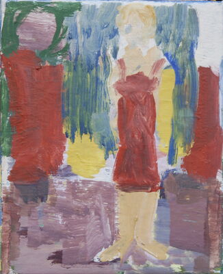 szene, 2009, oel auf leinwand, 22x18