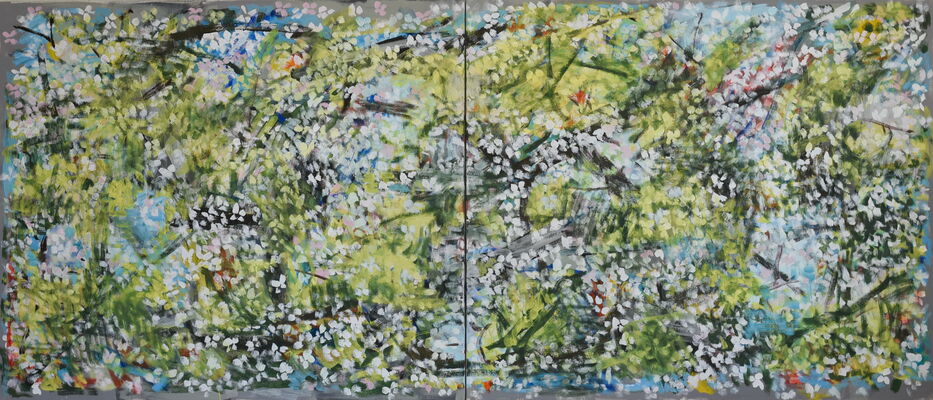 abseits, 2022, oel auf leinwand, 120x280