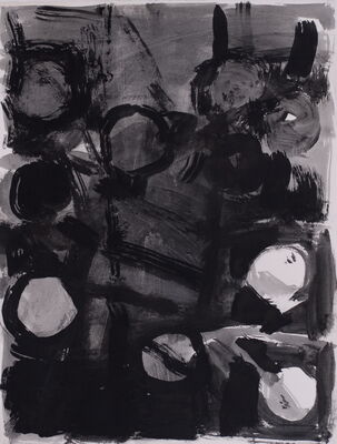 die schwarzen äpfel, 2014, gouache auf papier, 65x55