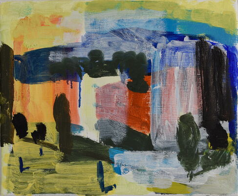 quartier, 2021, oel auf leinwand, 30x36