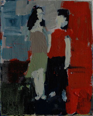 szene, 2012, oel auf leinwand, 25x20