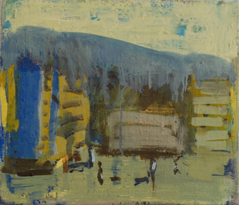 quartier, 2008, oel auf leinwand, 30x35