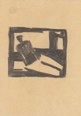 ohne titel, 1993, kohle auf papier, 29x21