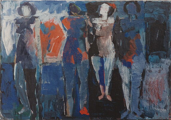 feuerschein, 1992, oel auf leinwand, 71x95