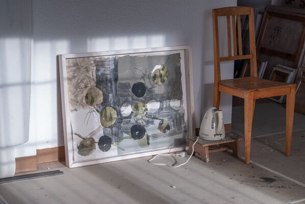 Atelierimpressionen aus Jens des Schweizer Kunstmalers Willi Müller